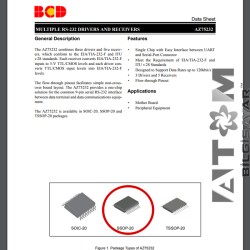AZ75232GS-E1 MULTIPLE RS-232 DRIVERS AND RECEIVERS SSOP-20 ENTEGRE