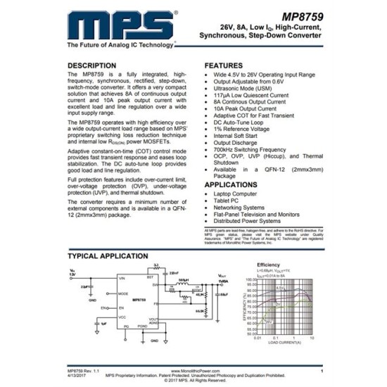 MP8759GD-Z AQQ IC MP8759GD-Z AQQ IC