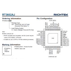 RT3602AJ RT3602AJGQW RICHTEK ENTEGRE RT3602AJ RT3602AJGQW RICHTEK ENTEGRE