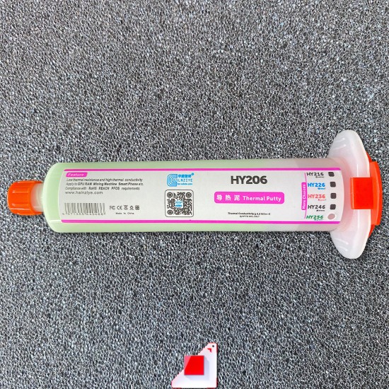 HY256 100GR 6W/m-K Green Thermal Putty 30cc Cartridge