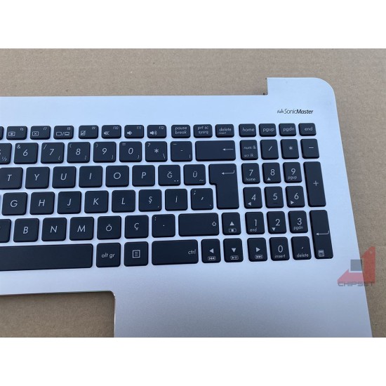 ASUS K555 - X555 - K555U - X555U - K555UB ÜST KASA KLAVYE SILVER