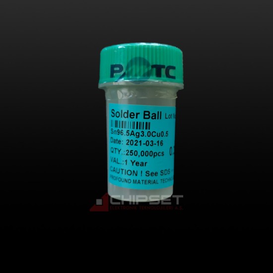 0.35mm 250K Sn96.5Ag3cu0.5 217c Kurşunsuz Lehim Topu