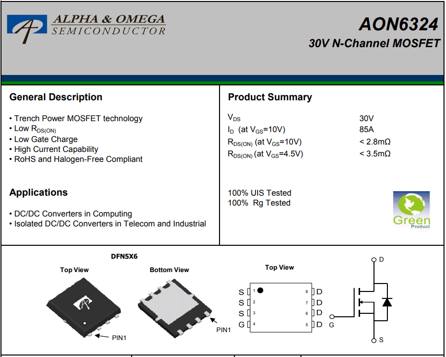 AON6324 Product Preview
